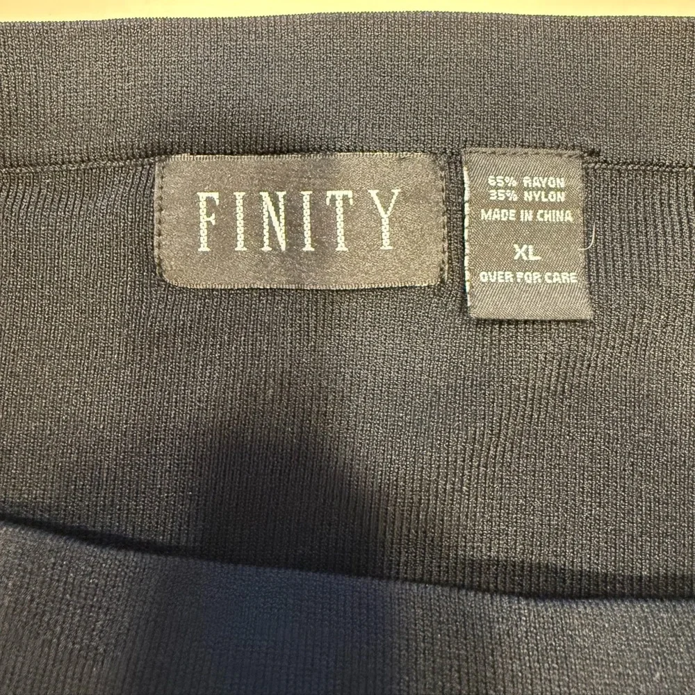 Finity Black Pencil Skirt with Pink Hem_3